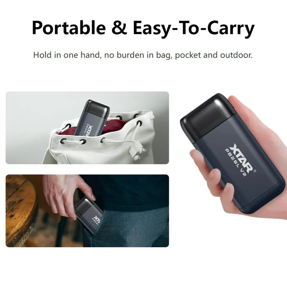 XTAR PB2SL V2 Portable 2-slots Charger & Power Bank for 18650 / 21700 Batteries in Kenya