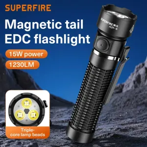 SUPERFIRE A29-S EDC Flashlight – 1230 Lumens | 140M beam