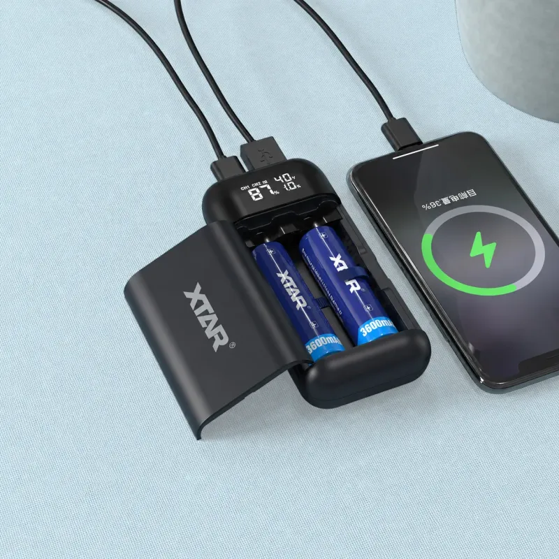 XTAR PB2SL V2 Portable 2-slots Charger & Power Bank for 18650 / 21700 Batteries in Kenya