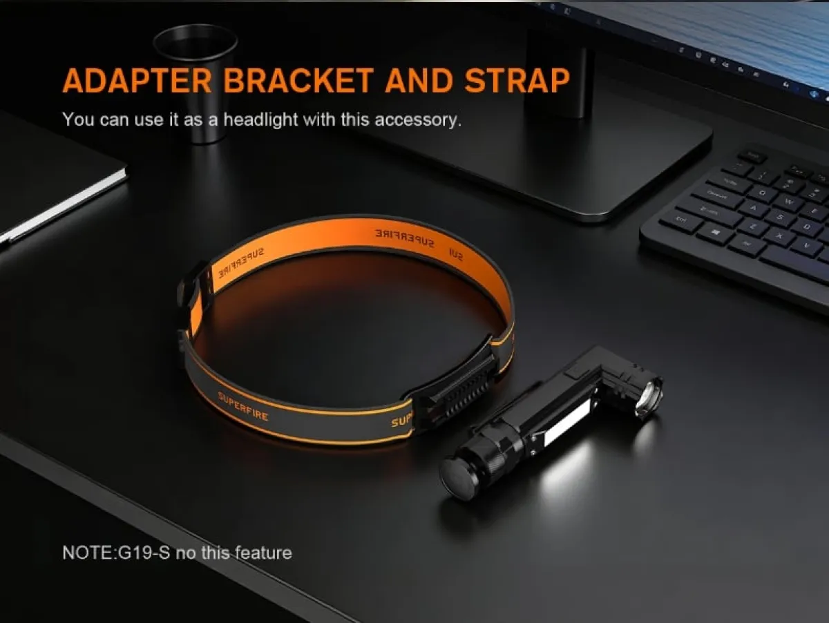 Superfire G19 Multifunctional Right Angle Rechargeable Flashlight in Kenya