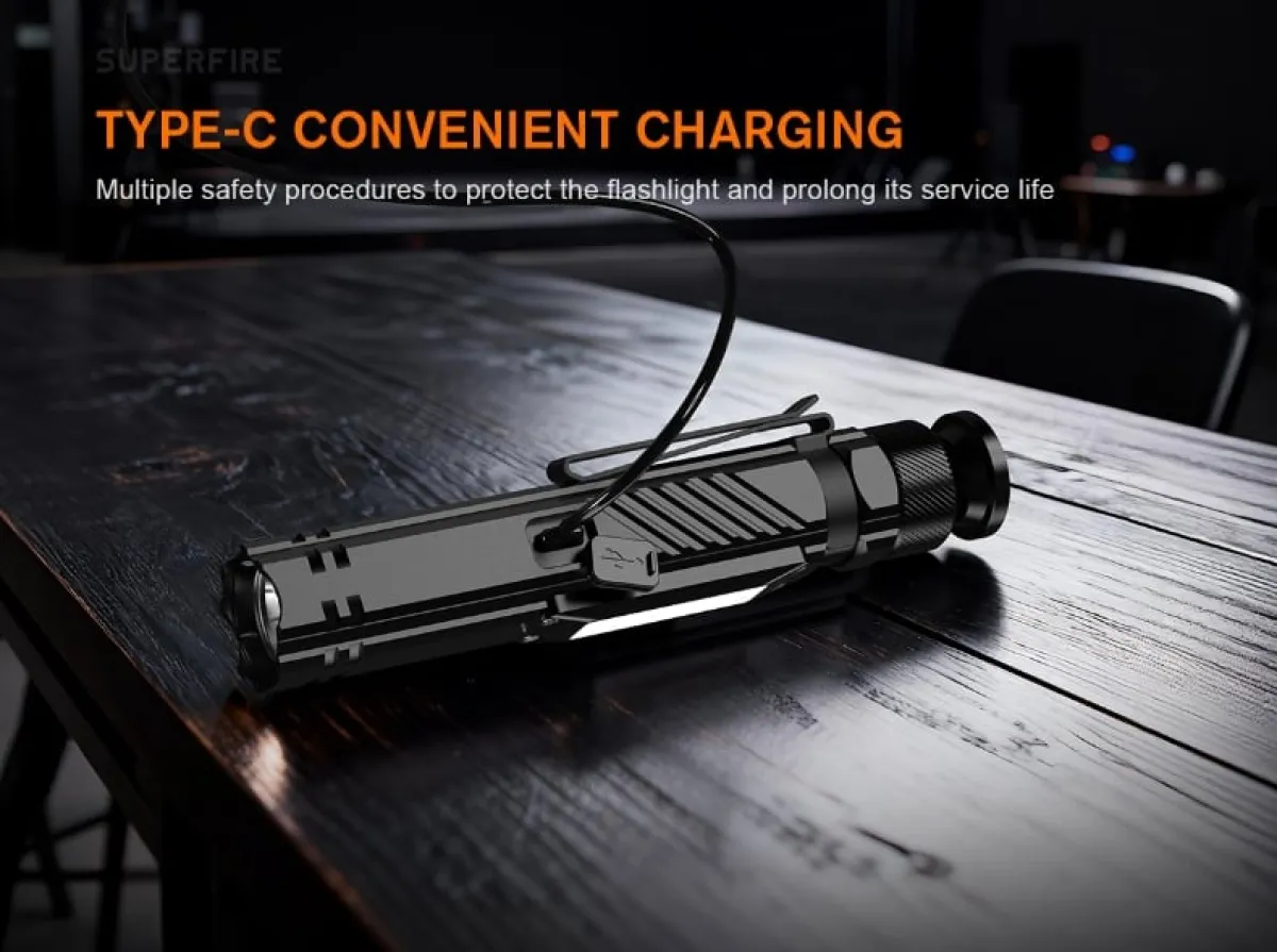 Superfire G19 Multifunctional Right Angle Rechargeable Flashlight in Kenya