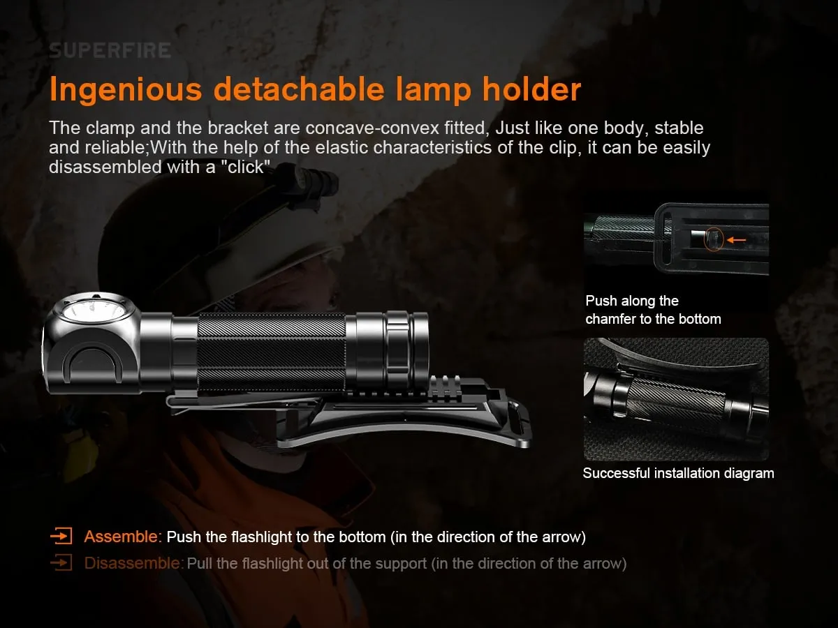 SuperFire TH04-U 2-in-1 Rechargeable LED Headlamp & Torch in Kenya