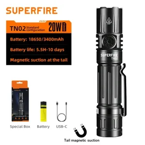 SUPERFIRE TN02 Magnetic EDC flashlight -- 1800lm | 365m