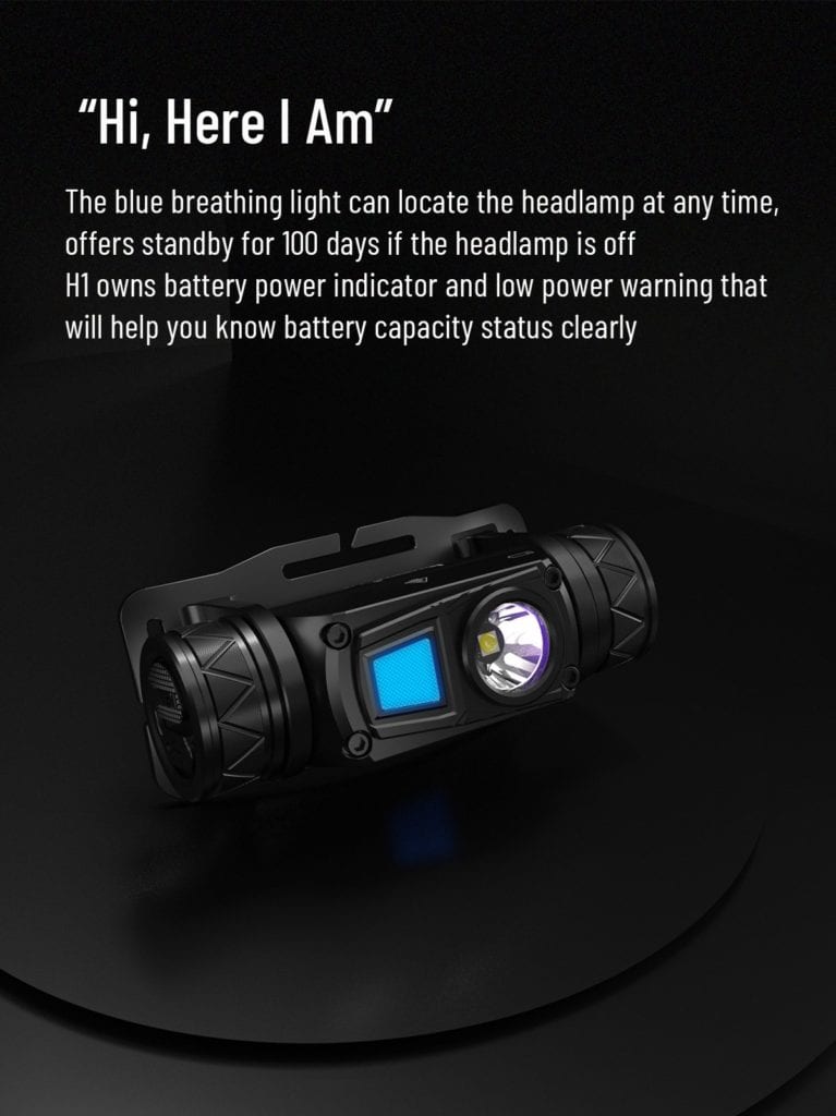 200915 H1 En 1200 V1 0828129 Looking For A Headlamp That'S Lightweight, Durable, And Can Recharge Via A Type C Cable? Look No Further. The Wuben H1 Is A Revolutionary Headlamp That'S Packed With Enough Power To Light Up Your Night.