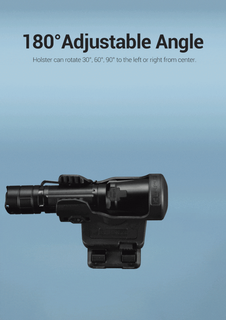 Klarus Ah2 Rapid Deployment Flashlight Holster 1 Hard Cased Holster Designed For Rapid Deployment Works With A Wide Variety Of Flashlights Lockable Belt Clip For A Secure Attachment Can Rotate 30?, 60?, 90? To The Left Or Right From The Center Compatible Klarus Models: E1, E2, Xt1A, Xt1C, Xt11Gt, Xt11S, Xt12S, Xt2Cr, Xt11Gt Pro, Xt21C Etc