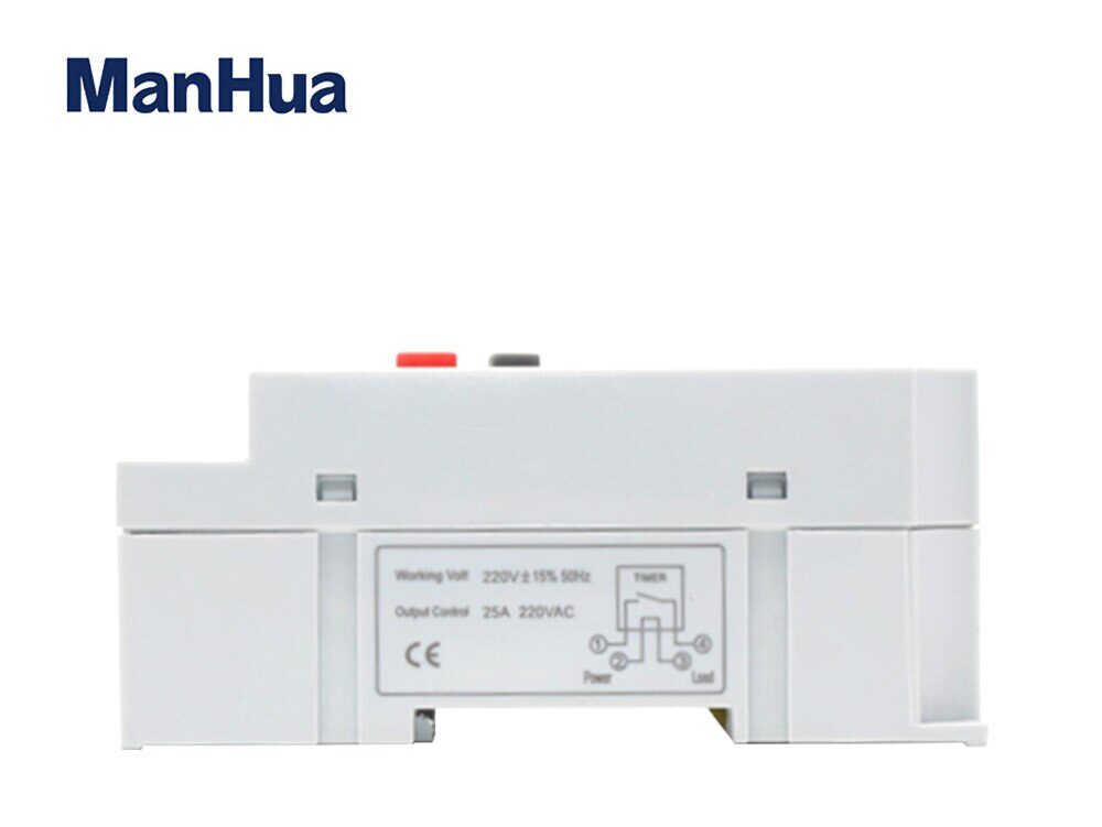 Manhua Mt316S Programmable Digital Timer Switch For Din Rail 220Vac 25A 3 E1726519907518 The Manhua Mt316S Programmable Digital Timer Switch Is Ideal For Minutes/Hourly/Daily/Weekly Scheduling The On/Off Operation Of Lighting, Hvac Systems, Irrigation, School Bell, Street/Security Light And Industrial Machinery. It Enhances Energy Efficiency By Running Devices Only During The Set Schedules, Making It Perfect For Both Residential And Commercial Use.