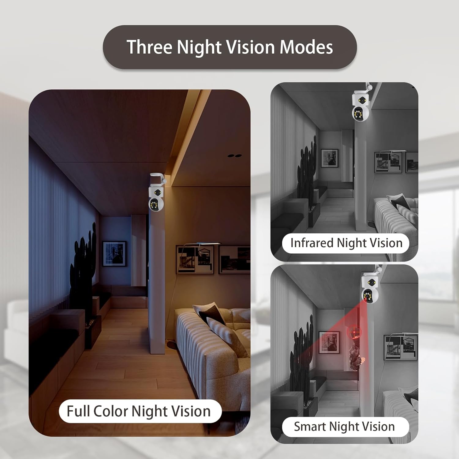 Wifi Dual Lens Baby Monitor Baby Monitor Nanny Cctv Camera With Human Detection Survaillance Camera For Home 5 6Mp Wifi Nanny Cctv Baby Monitor, Icsee App How It Works: Has Dual Lenses For Monitoring Two Sides At The Same Time, Displaying Split-Screen Footage On Your Phone Using The Icsee App(See The Demo Pics Below).Control It From Anywhere In The WorldYou Can Listen And Talk To The Person On The Other End, Rotate The Nanny Cctv From Your Smartphone, OrEnable Automatic Motion Tracking For Following Movement.Sd Card Slot Or Cloud For Storing The Recorded Footage Which Can Be Reviewed On Your Phone. Has Night Vision For Seeing In The Night, And It Captures In Either Colored Or Black 'N' White Pictures. Connect To More That 5 Phones. Key Features Of The Nanny Camera Surveillance Cctv: Ultra-Clear Imaging: Enjoy 6Mp Resolution With Dual Lenses For Comprehensive Home Monitoring. One Lens Has Fixed Zoom; The Other Is Remotely Adjustable Via Your Mobile Device.Smart Night Vision: Equipped With Infrared And White Lights For Clear Visibility Day And Night, Allowing Remote Control For Real-Time Monitoring.24/7 Recording: Continuous Monitoring With Motion And Sound Detection, Plus Instant Smartphone Alerts. Ideal For Pet Monitoring Or As A Nanny Cam.Two-Way Audio: Communicate In Real-Time With Built-In Speakers And Microphones. Easily Share Access With Family Members For Collaborative Home Protection.Secure Storage: Supports Micro Sd Cards (Up To 128Gb, Not Included) And Cloud Storage For Footage Protection. Versatile Mounting Options For Easy Placement.