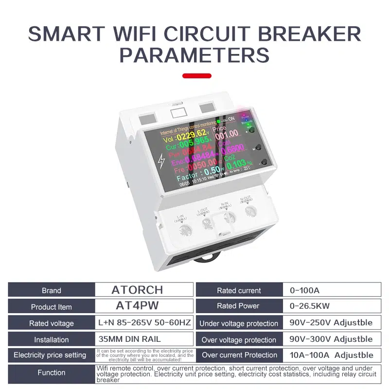 Sf4D5553020F340F68F6F4A5Df6D6D155V Looking For A Powerful, Smart Way To Track Electricity Usage And Protect Your Appliances? The Atorch At4Pw Is Your Ideal Kill-A-Watt Alternative — Designed For High-Accuracy Energy Tracking And Remote Control Via Wifi. Perfect For Anyone Building A Smart Home Or Managing Home Automation Systems, This Wifi Smart Energy Meter Gives You Complete Visibility And Control Over Your Power Consumption.