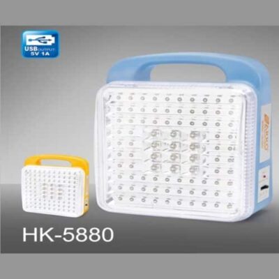 AKKO HK 5880 LED lamp with 17-hour runtime for home power outages in Kenya.
