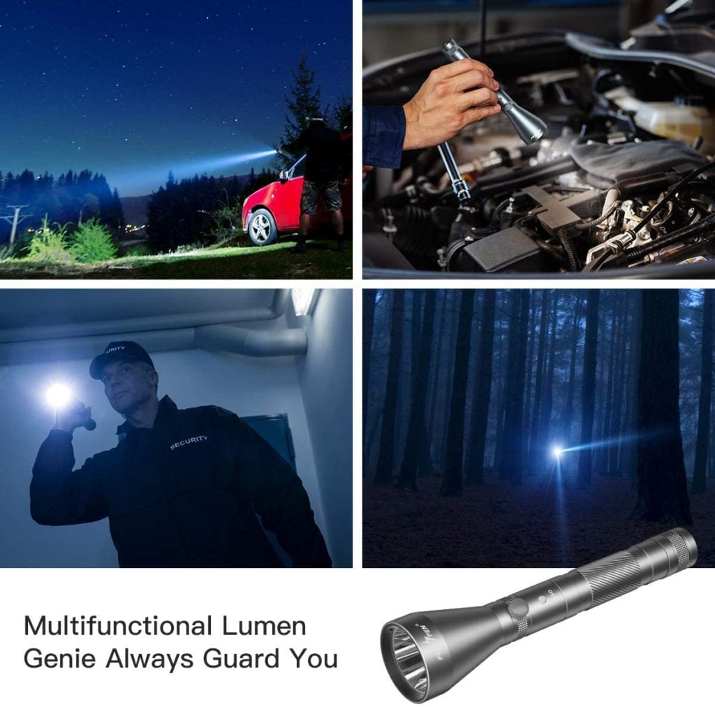 PEETPEN L40 Flashlight: 900lm, 300m Beam, USB Rechargeable, Aluminum, IPX67 Waterproof - Camping, Hiking, Emergency 9 71K7zFxSAL. AC SL1200 The PEETPEN L40 flashlight provides a bright 900 lumen output, illuminating up to 300 meters. It features USB rechargeable functionality, multiple lighting modes, and IP67 waterproof durability, making it ideal for everyday carry and emergency preparedness. ๐ ๏ธKey Features: โ
900 lumen LED bulb for bright illumination
โ
Lights up objects up to 300 meters away
โ
USB rechargeable with included 18650 battery and cable
โ
Low power warning function flashes to remind you to recharge
โ
Four lighting modes: High, Low, Strobe, SOS
โ
Compact design fits in pockets, backpacks, or glove compartments
โ
IP67 waterproof rating for use in various weather conditions
โ
Constructed from durable aluminum alloy with skid-proof and abrasion-resistant design
โ
Includes flashlight, rechargeable battery, 2 backup waterproof rings, and user manual โฌ๏ธSCROLL DOWN TO SEE DESCRIPTIONโฌ๏ธ