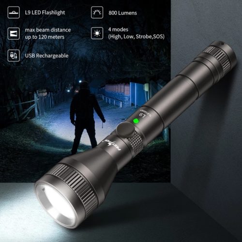 PEETPEN L9 Camping LED Torch Compact PEETPEN L9 flashlight with 500 lumens, ideal for nighttime hiking in Kenya's trails.