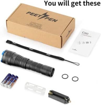 Buy-best-0.26-km-PEETPEN-C60-USB-Rechargeable-LED-Flashlighttorch-1000Lumens-IPX6-Waterproof-1-year-warranty-products-price-in-Kenya-Lumen-Vault-products-price-in-Kenya-Lumen-Vault