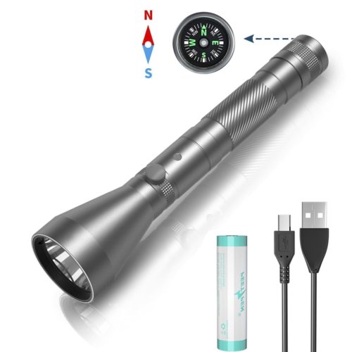 PEETPEN L40 Hiking Flashlight with 900lm Beam PEETPEN L40 900lm LED flashlight lighting up a campsite in Nairobi, Kenya, ideal for night camping adventures.