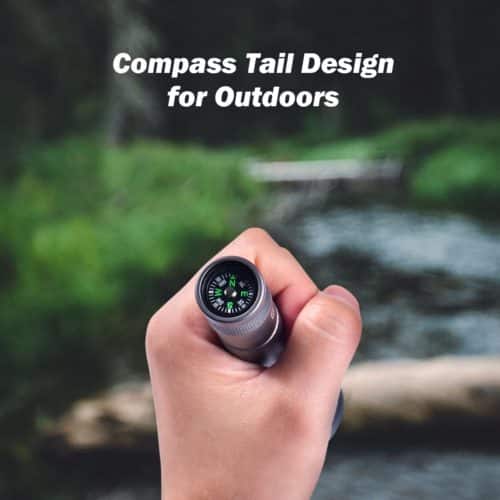 PEETPEN L40 Hiking Flashlight with 900lm Beam PEETPEN L40 900lm flashlight illuminating campsite at night for hiking adventures in Kenya.