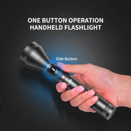 PEETPEN L30 Camping Flashlight Beam PEETPEN L30 LED flashlight casting 1200 lumens beam for nighttime camping in Kenya's wilderness.