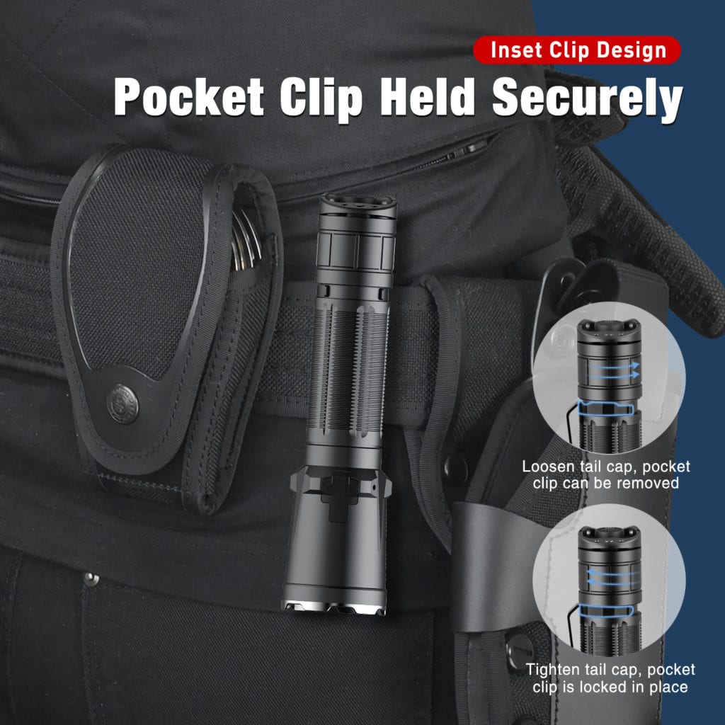 Klarus XT11GT Torch: 2200 Lumens, USB-C Rechargeable Tactical Flashlight with Dual Tail Switches. Security, Outdoor, Emergency Use. Includes 3100mAh Battery & Holster. 4 20200927173301 727 This powerful Klarus XT11GTย Torch delivers up to 2200 lumens and features USB-C rechargeable convenience. Its advanced dual tail switches offer instant access to Turbo and Strobe modes, making it ideal for security professionals and outdoor enthusiasts alike. ๐ ๏ธKey Features: โ
Max Output: 2200 Lumens โ
Cree XHP35 HD LED โ
USB C Rechargeable โ
3100mAh 18650 Battery Included โ
Instant Access to Turbo & Strobe โ
IPX8 Waterproof Rating โ
1-meter Impact Resistant โ
PVD Gray Crenelated Head for Glass Breaking โ
Smooth Reflector & Hardened Mineral Glass Lens โ
Tailcap Dual-Switch Design โฌ๏ธSCROLL DOWN TO SEE DESCRIPTIONโฌ๏ธ