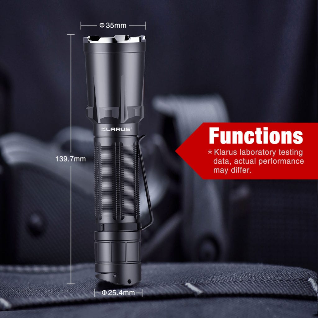 Klarus XT11GT Torch: 2200 Lumens, USB-C Rechargeable Tactical Flashlight with Dual Tail Switches. Security, Outdoor, Emergency Use. Includes 3100mAh Battery & Holster. 9 20200927173324 449 This powerful Klarus XT11GTย Torch delivers up to 2200 lumens and features USB-C rechargeable convenience. Its advanced dual tail switches offer instant access to Turbo and Strobe modes, making it ideal for security professionals and outdoor enthusiasts alike. ๐ ๏ธKey Features: โ
Max Output: 2200 Lumens โ
Cree XHP35 HD LED โ
USB C Rechargeable โ
3100mAh 18650 Battery Included โ
Instant Access to Turbo & Strobe โ
IPX8 Waterproof Rating โ
1-meter Impact Resistant โ
PVD Gray Crenelated Head for Glass Breaking โ
Smooth Reflector & Hardened Mineral Glass Lens โ
Tailcap Dual-Switch Design โฌ๏ธSCROLL DOWN TO SEE DESCRIPTIONโฌ๏ธ