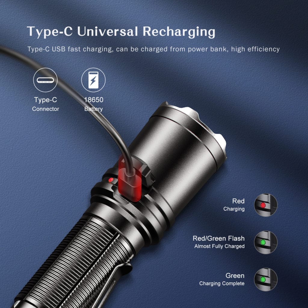 Klarus XT11R Torch Tactical Flashlight 14 Klarus XT11R size comparison in hand