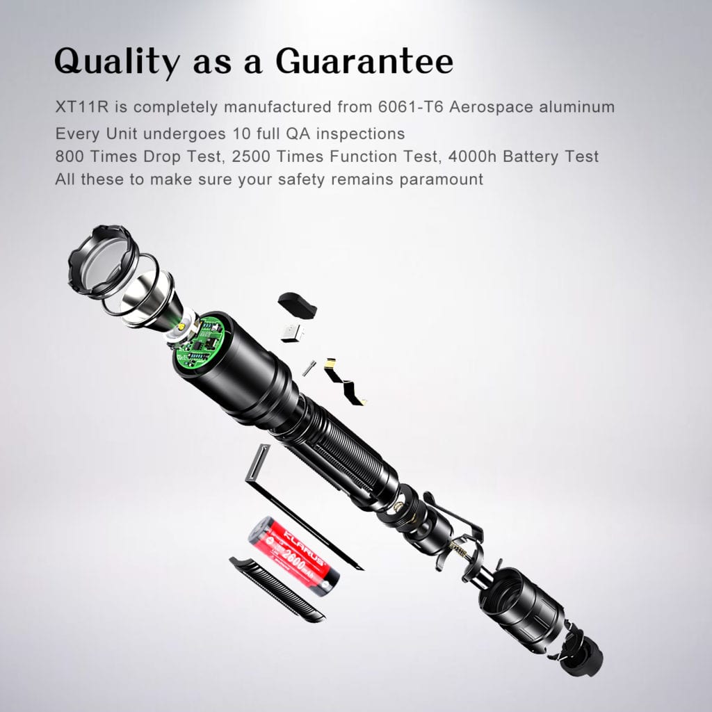 Klarus XT11R Torch Tactical Flashlight 19 Klarus XT11R impact resistance demonstration