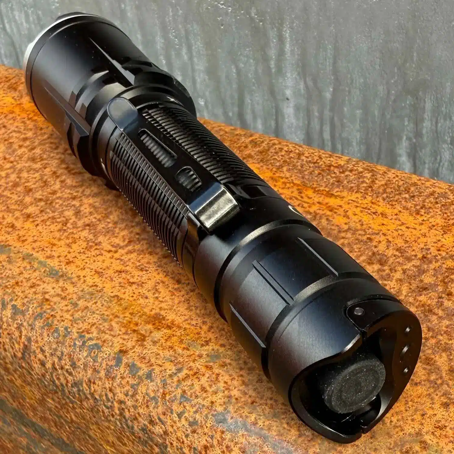 Klarus XT11R Torch Tactical Flashlight 5 klarus xt11r 20254 The Klarus XT11R is a powerful and compact LED flashlight designed for versatility, featuring a 1300-lumen output and a 300-meter beam. It offers three brightness levels, strobe mode, and USB-C recharging, making it ideal for camping, security, and everyday carry. ๐ ๏ธKey Features: โ
Max output of 1300 lumens and 300 meters beam distance โ
Dual tail switch for one-hand operation โ
3 brightness levels plus strobe mode โ
USB-C recharging with charging indicator โ
Runs on a 2600mAh 18650 rechargeable battery (included) โ
Crenelated front for self-defense and window-breaking โ
IPX8 waterproof rating โ
1-meter impact resistance โ
Lightweight aluminum alloy construction โ
Up to 200 hours runtime on low setting โฌ๏ธSCROLL DOWN TO SEE DESCRIPTIONโฌ๏ธ