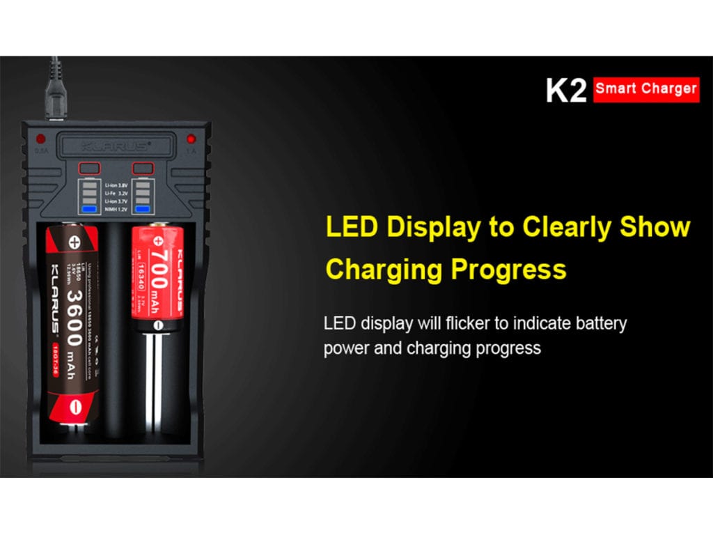 theshorelinemarket 2618 481128222 The Klarus K2 Smart Charger offers versatile power solutions, capable of charging various battery types and functioning as a power bank for USB devices. Its adjustable 1.0A charging current and compatibility with numerous cell sizes make it a practical choice for everyday use, from powering portable electronics to keeping your essential devices charged on the go.
🛠️Key Features: ✅ Charges LiFePO4, Li-ion, Ni-MH, and Ni-Cd batteries.
✅ Supports a wide range of Li-ion cell sizes, including 26650 and 18650.
✅ Compatible with AA, AAA, AAAA, and C Ni-MH/Ni-Cd batteries.
✅ Selectable charging current: 0.5A or 1.0A for faster charging.
✅ Functions as a power bank with a 5V/1A USB output.
✅ Advanced DV/dt control for optimal Ni-MH and Ni-Cd charging.
✅ LED indicators display charging and discharging status.
✅ Durable ABS construction with fire-retardant properties.
✅ Automatic over-charge, short circuit, and reverse polarity protection.
✅ Compact dimensions: 115mm x 63.5mm x 29mm. ⬇️SCROLL DOWN TO SEE DESCRIPTION⬇️