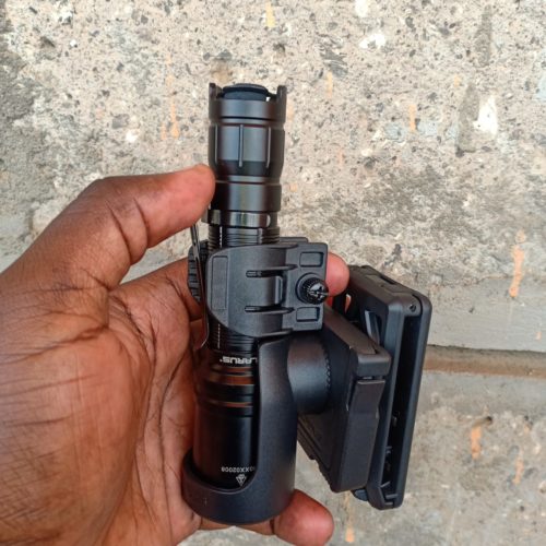 Klarus AH2 Holster for Urban Security Klarus AH2 Holster for quick flashlight access during security patrols, with 90-degree rotation feature.