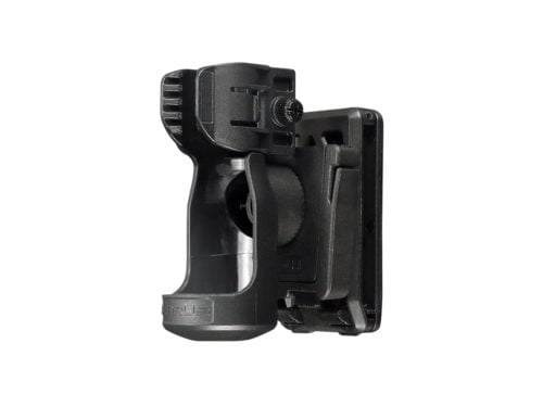 Klarus AH2 Holster for Security Patrols Klarus AH2 Holster attached to belt for security patrols in Nairobi, ensuring quick flashlight access.