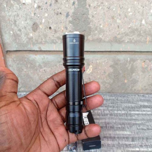 Klarus XT11R Hiking Beam Power Compact Klarus XT11R 1300LM flashlight with 300m beam for hiking trails in Kenya.