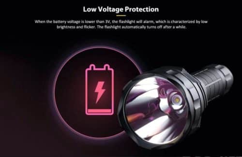 Convoy L21A LED Flashlight: 1.2Km Reach, 2300lm SST40 Torch, Aluminium, 4 Modes, IPX8 Waterproof, 21700 Battery Required 6 ezgif 2 db3ddce22016 products price in Kenya Lumen Vault This durable aluminum alloy flashlight offers four lighting modes (0.1% - 3% - 30% - 100%) with a maximum output of 2300 lumens. It features advanced temperature management to prevent overheating and is suitable for camping, hiking, security, and emergency preparedness.
๐ ๏ธKey Features: โ
Made from durable aluminum alloy material.
โ
Equipped with a high-performance SST40 LED.
โ
Delivers a maximum of 2300 lumens of bright light.
โ
Features 4 distinct lighting modes: 0.1%, 3%, 30%, and 100%.
โ
Max current output reaches 6000mA for powerful illumination.
โ
Integrated temperature management system for safety.
โ
Maintains full current output below 55ยฐC, adjusting output above.
โ
IPX8 waterproof rating for reliable use in wet conditions.
โ
Compatible with 21700 or 18650 lithium batteries (not included).
โ
Includes essential features like mode memory and reverse polarity protection. โฌ๏ธSCROLL DOWN TO SEE DESCRIPTIONโฌ๏ธ