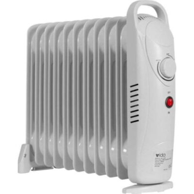 1000W oil radiator warming a living room in Nairobi, Kenya, with adjustable thermostat for customized heat.