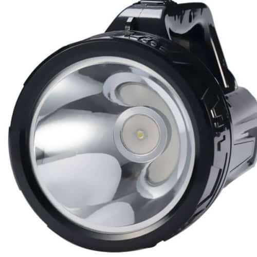 DP-7310 Flashlight for Camping Nights DP-7310 rechargeable flashlight illuminating a campsite at night, ideal for outdoor adventures with 1800mAh battery.