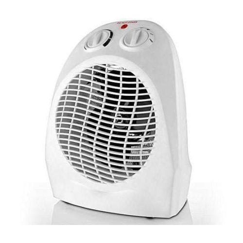 2000W Office Fan Heater with Safety Features 2000W fan heater warming cozy office desk in Nairobi with overheat protection.