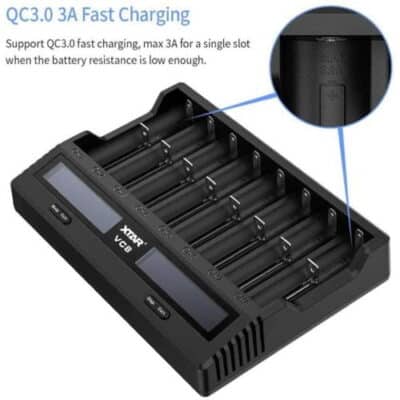XTAR VC8 AA Battery Fast Charge
