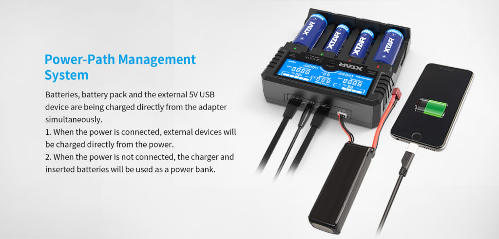 Xtar Dragon VP4 Plus Charger | 4-Bay Li-ion/NiMH Smart Charger, Power Bank, Voltage/Resistance Test, LCD Display 12 Wt Q6nYNTSiwFfeOp5BvCw The Xtar VP4 Plus Dragon is an advanced four-bay smart charger for Li-ion and NiMH batteries, featuring multiple charge current modes and a power bank function. It is ideal for portable power enthusiasts needing to test and charge various battery types efficiently, perfect for powering devices during outdoor activities, camping, or in emergency situations.
๐ ๏ธKey Features: โ
Charges Li-ion and NiMH batteries independently.
โ
Selectable charge currents: 0.5A, 1.0A, 2.0A.
โ
Test and refresh modes for battery health.
โ
USB output for charging mobile devices.
โ
Advanced LCD displays detailed battery info.
โ
Compatible with 11.1V/3S battery packs.
โ
Includes 12V/3A adapter and 3A car adapter.
โ
Comes with a pair of probes for testing.
โ
Features three LED indicators for status.
โ
Compact and portable design with a charger pouch. โฌ๏ธSCROLL DOWN TO SEE DESCRIPTIONโฌ๏ธ