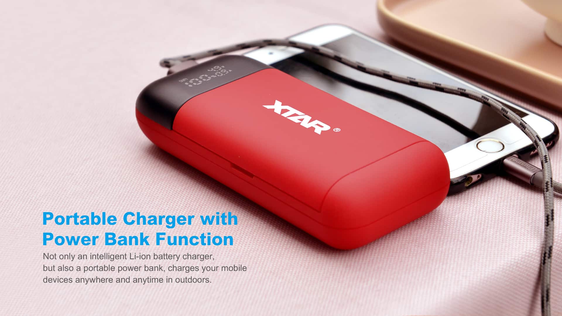 XTAR PB2S Charger 1 The XTAR PB2S is a versatile 2-in-1 fast charger and power bank supporting 18650 and 21700 batteries. It offers QC3.0 and PD3.0 fast charging, dual output ports, and a real-time display for voltage, current, and battery percentage. This compact, lightweight device is ideal for outdoor adventures, emergency preparedness, and daily commutes. 🛠️Key Features:: ✅ Dual-functionality: Charger and power bank in one compact unit. ✅ Fast charging: Supports QC3.0 and PD3.0 protocols for rapid charging. ✅ Wide battery compatibility: Fits 18650 and 21700 lithium-ion batteries. ✅ Real-time display: Shows voltage, current, and battery percentage. ✅ Dual output ports: Features USB-A and USB-C for simultaneous charging. ✅ 0V activation: Revives over-discharged batteries, extending their life. ✅ Three-stage charging: Uses TC-CC-CV method for safe and efficient charging. ✅ Magnetic cover: Protects batteries from dust and drops. ✅ Built-in ribbon: Ensures easy battery removal. ✅ Lightweight: Weighs only 85g, perfect for travel. ⬇️SCROLL DOWN TO SEE DESCRIPTION⬇️