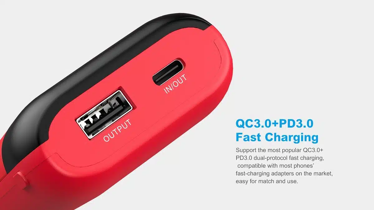 XTAR PB2S Charger 2 The XTAR PB2S is a versatile 2-in-1 fast charger and power bank supporting 18650 and 21700 batteries. It offers QC3.0 and PD3.0 fast charging, dual output ports, and a real-time display for voltage, current, and battery percentage. This compact, lightweight device is ideal for outdoor adventures, emergency preparedness, and daily commutes. 🛠️Key Features:: ✅ Dual-functionality: Charger and power bank in one compact unit. ✅ Fast charging: Supports QC3.0 and PD3.0 protocols for rapid charging. ✅ Wide battery compatibility: Fits 18650 and 21700 lithium-ion batteries. ✅ Real-time display: Shows voltage, current, and battery percentage. ✅ Dual output ports: Features USB-A and USB-C for simultaneous charging. ✅ 0V activation: Revives over-discharged batteries, extending their life. ✅ Three-stage charging: Uses TC-CC-CV method for safe and efficient charging. ✅ Magnetic cover: Protects batteries from dust and drops. ✅ Built-in ribbon: Ensures easy battery removal. ✅ Lightweight: Weighs only 85g, perfect for travel. ⬇️SCROLL DOWN TO SEE DESCRIPTION⬇️
