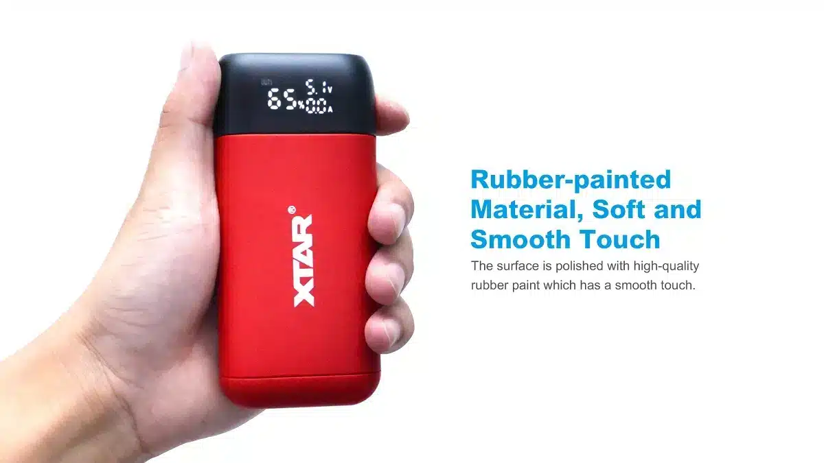 XTAR PB2S Charger 9 The XTAR PB2S is a versatile 2-in-1 fast charger and power bank supporting 18650 and 21700 batteries. It offers QC3.0 and PD3.0 fast charging, dual output ports, and a real-time display for voltage, current, and battery percentage. This compact, lightweight device is ideal for outdoor adventures, emergency preparedness, and daily commutes. 🛠️Key Features:: ✅ Dual-functionality: Charger and power bank in one compact unit. ✅ Fast charging: Supports QC3.0 and PD3.0 protocols for rapid charging. ✅ Wide battery compatibility: Fits 18650 and 21700 lithium-ion batteries. ✅ Real-time display: Shows voltage, current, and battery percentage. ✅ Dual output ports: Features USB-A and USB-C for simultaneous charging. ✅ 0V activation: Revives over-discharged batteries, extending their life. ✅ Three-stage charging: Uses TC-CC-CV method for safe and efficient charging. ✅ Magnetic cover: Protects batteries from dust and drops. ✅ Built-in ribbon: Ensures easy battery removal. ✅ Lightweight: Weighs only 85g, perfect for travel. ⬇️SCROLL DOWN TO SEE DESCRIPTION⬇️