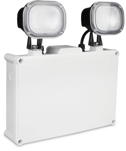 6W Adjustable Fire Exit Spotlight Adjustable 6W LED fire exit spotlight for office emergencies in Kenya, with fully rotatable lamp heads.