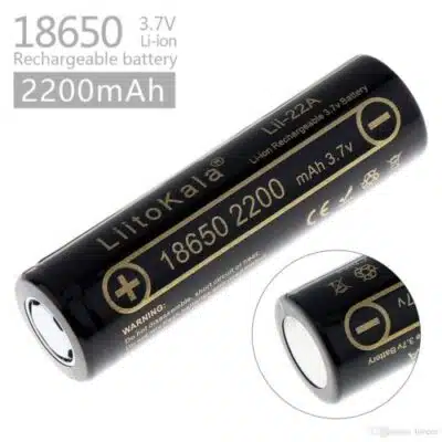 LiitoKala Lii-22A 2200mAh flat top battery powering vape mods for extended sessions in Nairobi, Kenya