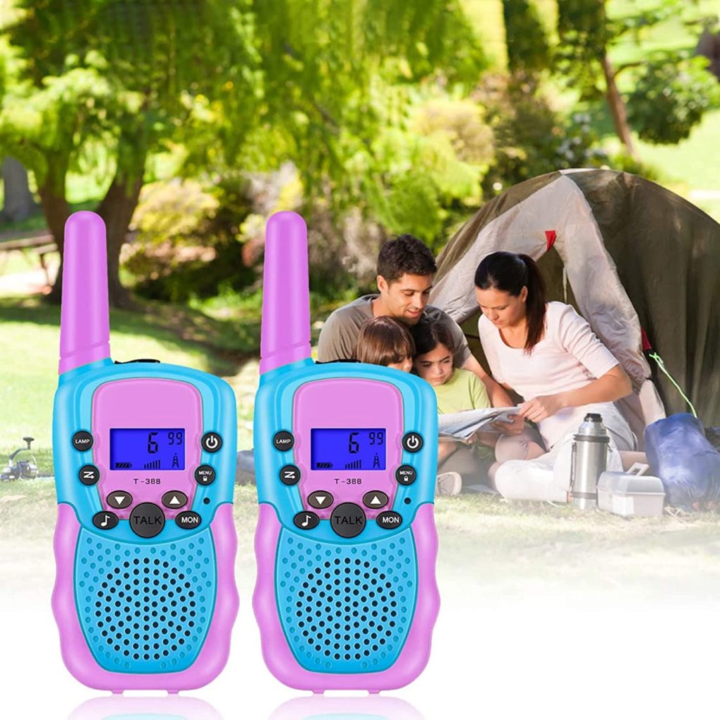 (2pcs) T-388 Kids Walkie Talkie | 6 KM Long Range Toy | Built-in LED Torch | Play & Explore Outdoors | ABS | 22 Channels | No License Needed 4 81tpoO5I6UL. AC SL1500 Engage children in outdoor play with this two-piece walkie-talkie set. Featuring a 3 to 6 KM range and 22 channels with 99 privacy codes, these durable, palm-sized devices offer hours of fun for pretend games. They are ideal for outdoor exploration and family adventures. ๐ ๏ธKey Features: โ
No license required for operation
โ
Up to 7 days of standby time
โ
Range: 3 to 6 Kilometers (approximately 1.8 to 3.7 miles)
โ
Palm-sized and lightweight for easy handling
โ
Built-in LED torch for visibility
โ
Backlit LCD screen for clear display
โ
10 selectable ringtones
โ
Constructed from durable ABS material
โ
Keypad lock prevents accidental use
โ
22 main channels with 99 privacy codes โฌ๏ธSCROLL DOWN TO SEE DESCRIPTIONโฌ๏ธ