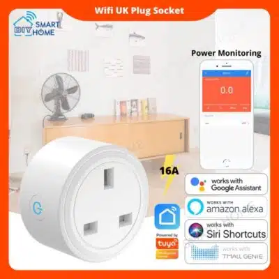 Tuya WiFi smart plug monitoring energy usage for home appliances in Nairobi, Kenya, helping reduce electricity bills.