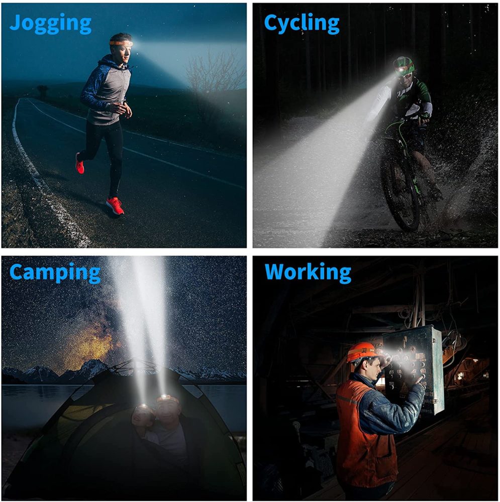 WUBEN H3 Adjustable Beam Headlamp for Hiking WUBEN H3 headlamp with 360-degree adjustable beam for hands-free hiking in forests.