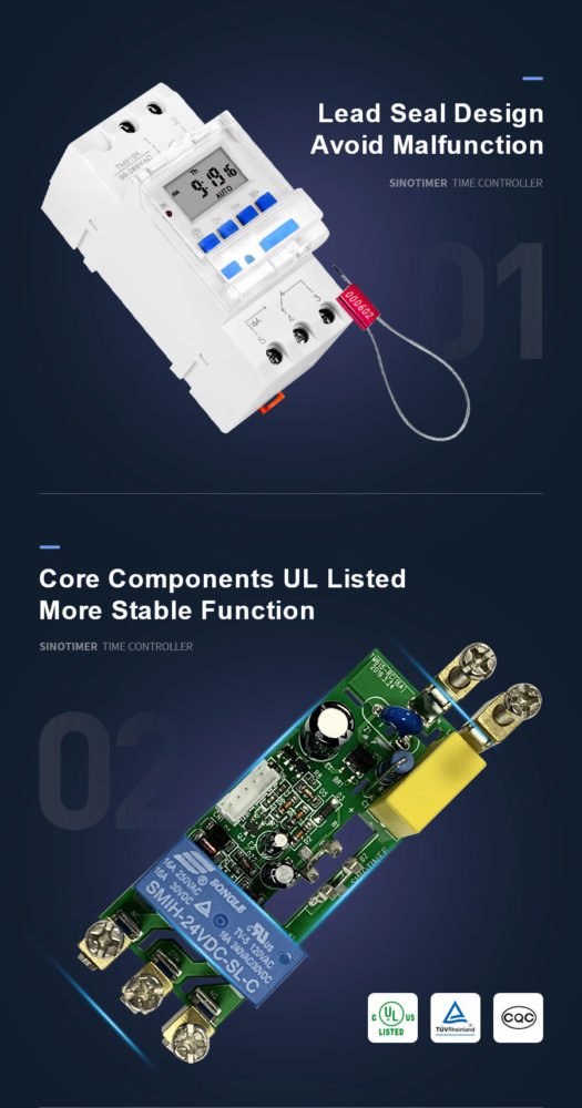Sinometer TM919A Timer Switch | 16A, 3500W | Weekly Programmable for Streetlights, Automation, Lights | DIN Rail Mount 6 Buy best Sinometer AC Digital Timer Switch 220 230V 16A 7 Days Programmable Weekly 24hours Digital Lights Timer Switch For Lighting Irrigation Automation 4 products price in Kenya Lumen Vault products price in Kenya Lumen Vault Automate your home or office with the SINOTIMER TM919A Weekly Programmable DIN Rail Timer Switch. This versatile switch allows you to schedule on/off times for appliances and lights with daily or weekly programs, featuring 16 ON/OFF settings per day and 15 weekly combinations. Its compact design is ideal for DIN rail mounting, making it perfect for streetlights, lighting, and irrigation automation. It also includes a countdown function and memory backup for power outages.
๐ ๏ธKey Features: โ
16 ON/OFF programs per day
โ
15 weekly combinations
โ
24 hours / 7 days a week programmability
โ
Countdown function (max 24 hours)
โ
Clock display (12hr/24hr format)
โ
Easy-to-read LCD and LED indicators
โ
Built-in rechargeable battery for memory backup
โ
DIN rail mounting for easy installation
โ
Supports 3500 Watt / 16 Amps โฌ๏ธSCROLL DOWN TO SEE DESCRIPTIONโฌ๏ธ
