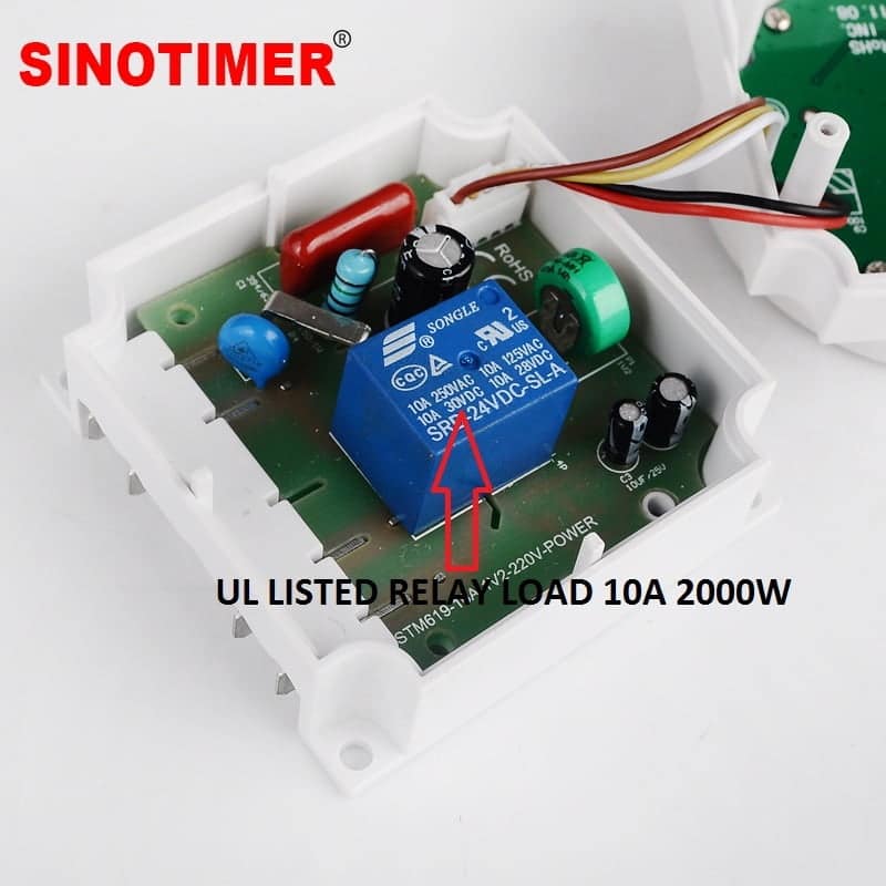 Sinotimer TM619H2 Street Light Automator Sinotimer TM619H2 timer switch automating street lights in urban Kenya with 7-day weekly programming.