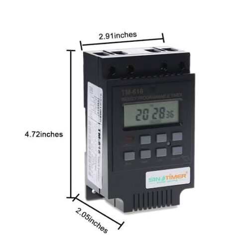 30A Sinometer AC Digital Timer Switch 7 Days Programmable Weekly 24hours Digital Lights Timer Switch Relay For Lighting Lights Automation-TM616