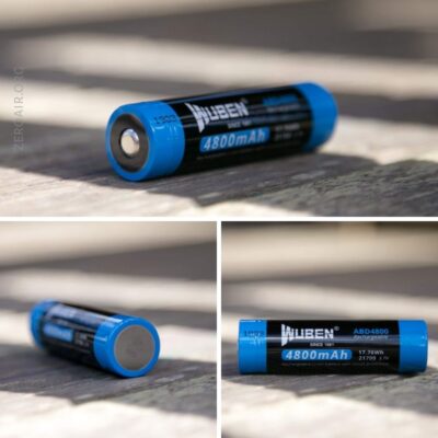 Wuben 21700 battery powering flashlight for night security in Nairobi, Kenya, with 4800mAh capacity for extended runtime.