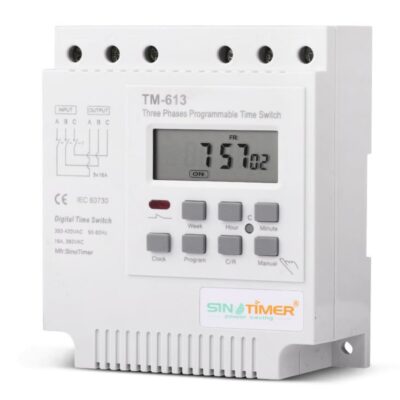 Sinometer 3 Phase Timer programming streetlights in Nairobi, Kenya, with 17 ON/OFF settings for weekly automation.