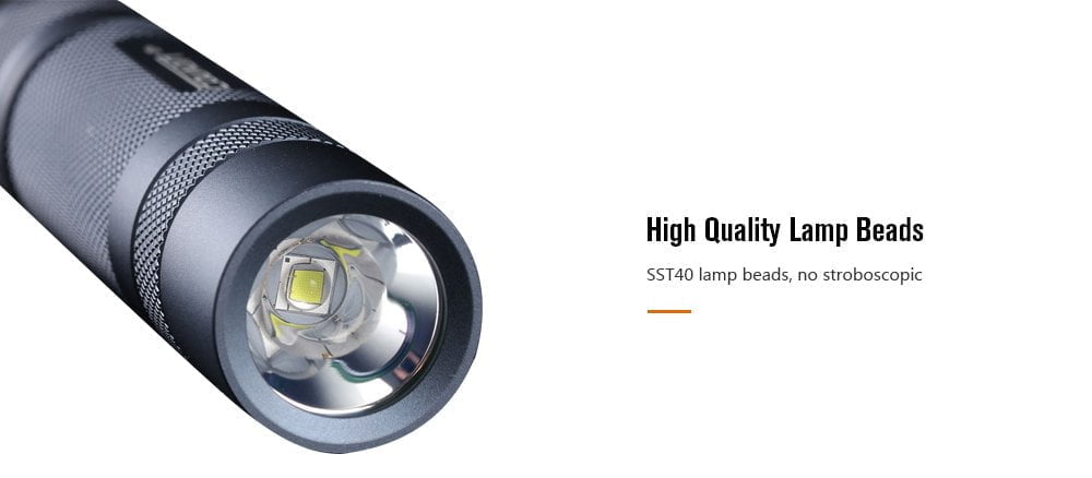 Convoy S21A 2300 Lumens Hiking Light Convoy S21A flashlight emitting 2300 lumens for night hiking in Nairobi, Kenya, showcasing its powerful beam for trail visibility.