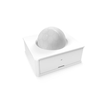 SONOFF SNZB-03 Zigbee sensor detecting motion in hallway for home security alerts via eWeLink app.