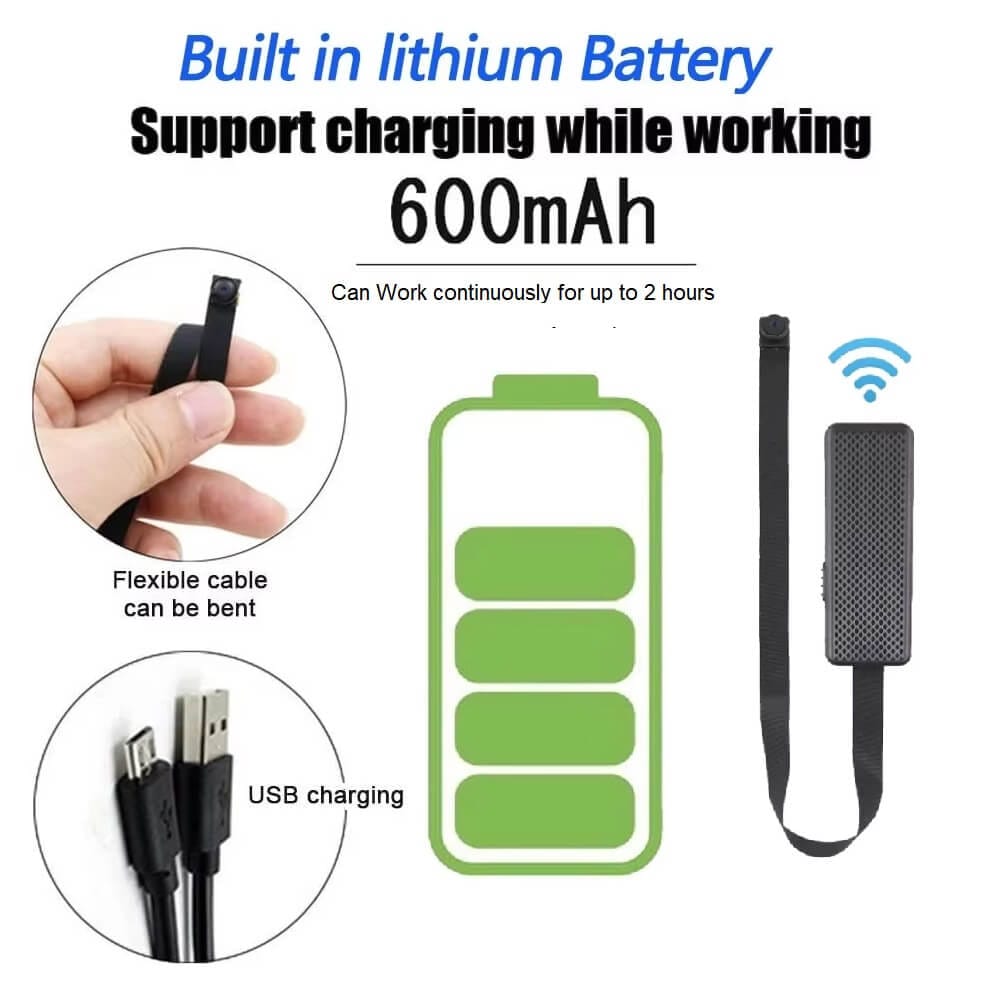 Mini Pinhole Wi-Fi Security Camera 1080p HD with Audio | 128GB Support | 12Hr Battery Backup | Compact Indoor Home Monitor 2 Mini Indoor WiFi Security Camera Kenya